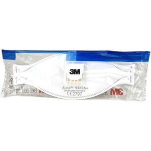 ऑरा पार्टिकुलेट रेस्पिरेटर 9322 ए + वाल्व 3 डी फोल्डिंग व्यक्तिगत सुरक्षात्मक श्वसन 1 या बैग - Product Image 2