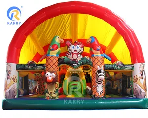 Large Outdoor Inflatable Bouncy Castle Maze Jumping Bouncer Kids Adult Fun City Playground For Sale