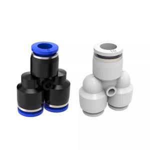 Réducteur en T pneumatique à connexion rapide pour tuyau d'air 4/6/8/10/12 mm, raccord rapide en laiton et cuivre pour tuyau d'air, en plastique - Product Image 2