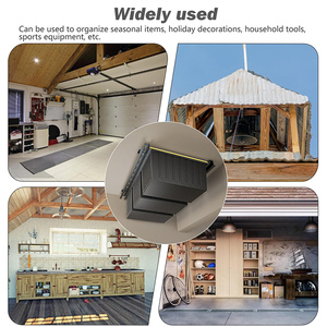 Étagère de rangement suspendue pour <span class=keywords><strong>garage</strong></span> JH-Mech, capacité 250 lb, pour 3-4 bacs, étagères de rangement métalliques réglables pratiques pour le plafond du <span class=keywords><strong>garage</strong></span> - Product Image 5