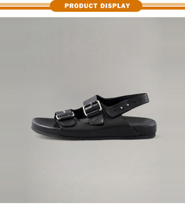 Sandalias Casuales de Verano para Hombre, de Cuero Vacuno, con Hebilla Metálica, Transpirables, Antideslizantes, con Suela de Cuero de Nueva Generación - Product Image 6