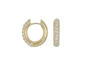 Pendientes de Aro con Diamantes Completos en Oro de 18K, Oro Rosa y Oro Blanco, Joyería de Lujo, Hipoalergénicos, Accesorios para Mujer - Product Image 3