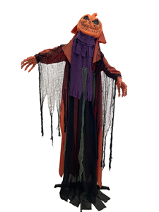 Decoración Animatrónica <span class=keywords><strong>de</strong></span> Hombre Calabaza Eléctrico para Halloween, <span class=keywords><strong>de</strong></span> Pie, Oscilante, con Ojos Rojos Brillantes, Sonido y Movimiento, a Pilas, para Exteriores - Product Image 3
