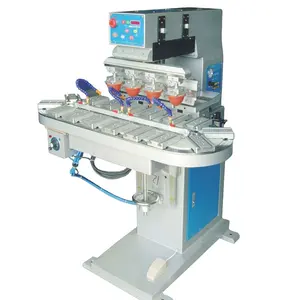Semi-Automatic1-6 Kleur Tampondrukmachine Printer Voor Elektronische Deel Platte Oppervlak Ronde Ovale Fles Stationaire Speelgoed