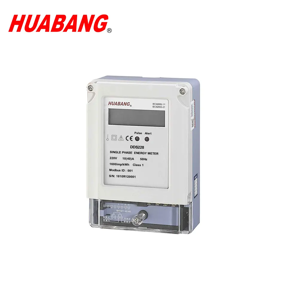 HUABANG DDS228 однофазный MODBUS RTU Коммуникационный АМП электронный кВтч-метр