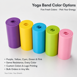 TPE Resistance Band Yoga Stretch <b>Latex</b> Free Non Slip Durable for Pilates and Home Workout Exercise Custom OEM ODM Wholesale Use - Product Image 6