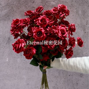 ดอกกุหลาบประดิษฐ์จาก Secret Garden ทำจากพลาสติกและผ้าไหม สำหรับตกแต่งงานแต่งงาน ของตกแต่งบ้าน และอุปกรณ์ประกอบฉาก - Product Image 4