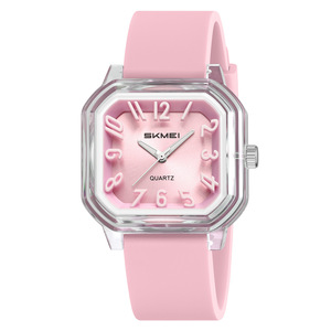 Petit bracelet en silicone coloré de forme carrée pour femme, pour tenue de montre rétro, montre-bracelet à quartz - Product Image 3