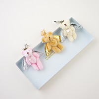Pendentif de sac mignon en forme de poupée, pendentif poupée ange ours, porte-clés de voiture polyvalent, style Ins