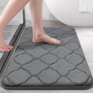 <span class=keywords><strong>Tapis</strong></span> <span class=keywords><strong>de</strong></span> sol matelassé en mousse à mémoire <span class=keywords><strong>de</strong></span> forme FIGOO <span class=keywords><strong>pour</strong></span> salle <span class=keywords><strong>de</strong></span> bain, <span class=keywords><strong>douche</strong></span>, <span class=keywords><strong>antidérapant</strong></span>, séchage rapide - Product Image 4