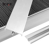 Moulage en U flexible Toco, profilé en aluminium en forme de T, garniture décorative en forme de T, bande de finition en métal en forme de T, bordure de carrelage, bande de bordure