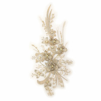Paillettes Polyester 3 D broderie tulle maille dentelle perles motif couture Applique perle patchs pour artisanat robe de mariée de mariage