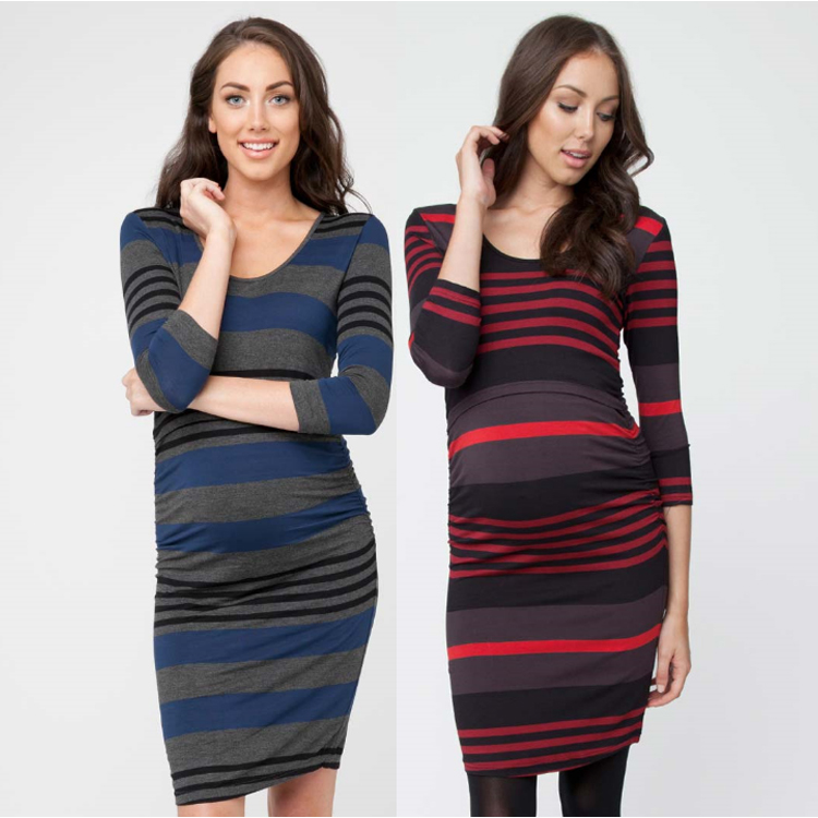 Новинка 2021, лидер продаж Amazon, Полосатое функциональное платье для грудного вскармливания