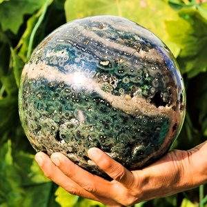 Sphère de Jaspe Océanique de Haute Qualité Décoration Naturelle de la Maison Fengshui Reiki Guérison Cristal Boule Cadeau de Vacances - Product Image 4