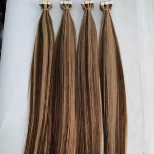 Amara best sale high light better length hair extensions natural tape in hair extensions 100% human hair in factory