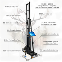 Máquina de impresión de pared automatizada, impresora de inyección de tinta personalizada para decoraciones de murales, cabezales de impresión XP600 DX7 para arte de pintura de pared flexible