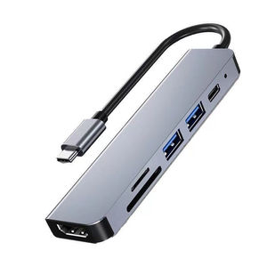 <strong>USB</strong> C Hub 6 Port 6 in 1 High Speed HDTV <strong>USB</strong> <strong>3.0</strong> Type C and TF <strong>Card</strong> <strong>Reader</strong> - Product Image 2