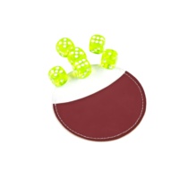 Sac de rangement portable pour jeu de mahjong avec finition argentée métallisée, accessoires de jeu de mahjong, dés en acrylique fluorescent