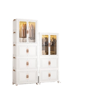 <span class=keywords><strong>Armadio</strong></span> Moderno per Camera da Letto dei Bambini, Guardaroba in <span class=keywords><strong>Plastica</strong></span> <span class=keywords><strong>Bianco</strong></span> Pieghevole per Bambini - Product Image 1