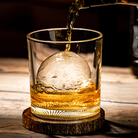 Verre à whisky transparent texturé à base épaisse, verre à whisky Old Fashioned pour bar à domicile et cocktails