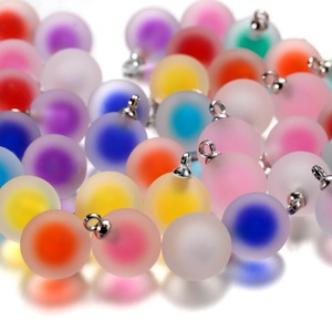 Frosted Heart Beads Acrylic Resin Pendants For Jewelry Making Craft Supplies Spring 2022 Yiwu Origin AC1620 - Product Image 5