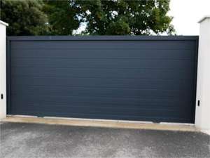 Portails de jardin automatiques en <span class=keywords><strong>fer</strong></span> <span class=keywords><strong>forgé</strong></span> personnalisés, <span class=keywords><strong>portail</strong></span> <span class=keywords><strong>coulissant</strong></span> électrique pour allée, design pour villas, porte coulissante découpée au laser pour extérieur - Product Image 3