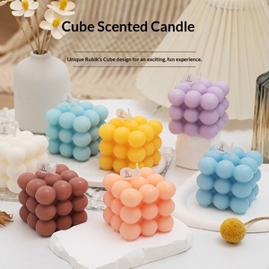 Sphere Soy Wax Candle <b>Magic</b> <b>Cube</b> Aromatherapy Candle, Handmade Decorative Gift for Wedding, Birthday, Home Decor – Natural, - Product Image 6