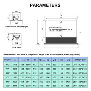2023WUPRO NUEVO Proyector de 120'' con Pantalla CLR de Elevación desde el Suelo, Control Remoto Inteligente, UST 4K PET ALR, Superficie Plana y Lisa, Scr LeApex-CBSP-12 - Product Image 4