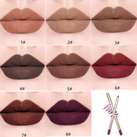 Kit de Maquillage Lèvres 2-en-1 Professionnel : Huile Lèvres Effet Beurre, Crayon Contour des Lèvres et Applicateur Massant – Soin des Lèvres Végétalien