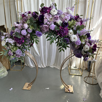 Centre de table en soie de luxe IFG, fleurs violettes faites à la main, pour mariage, Noël et fête des mères