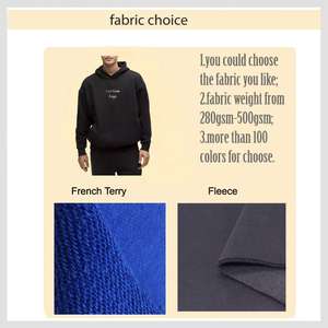 Sudadera con capucha de gran tamaño de peso pesado en blanco Sudadera con capucha Pantalones de chándal Algodón 400 Gsm Chándales <span class=keywords><strong>Ropa</strong></span> Sudadera con capucha para hombres - Product Image 4