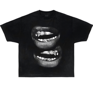Camiseta Oversize Grin Fang Mouth Graphic Estilo Boxy Streetwear Y2K Meme - Product Image 2