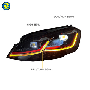 YU GUANG pour VW <span class=keywords><strong>Golf</strong></span> <span class=keywords><strong>7</strong></span> Phare LED <span class=keywords><strong>Golf</strong></span> <span class=keywords><strong>7</strong></span> MK7 Phare avant 2013 2019 Pièces automobiles Amélioration VW <span class=keywords><strong>GTI</strong></span> Mk7 MK7.5 Phare avant - Product Image 5