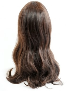 Perruque synthétique coréenne haut de gamme résistante à la chaleur - Perruque naturelle à ondulations lâches et dégradées avec frange pour femmes - Product Image 3