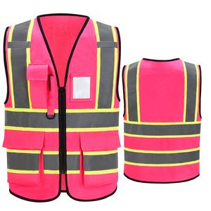 Gilet de sécurité réfléchissant haute visibilité pour femmes et hommes, fermeture éclair sur le devant, conforme aux normes ANSI/<span class=keywords><strong>ISEA</strong></span> - Product Image 2