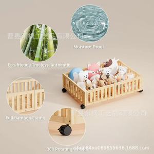 Wooden Under Bed <b>Storage</b> Box With Wheels Rectangular Rolling <b>Storage</b> Frame For Bedroom <b>Clothes</b> Organizing And Household Use - Product Image 3