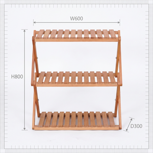 Organisateur de chaussures pliable en bois Radiata – Étagère de rangement pour entrée à 2/3/4 niveaux, finition naturelle, design durable - Product Image 1