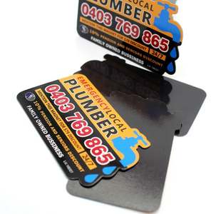 Aimants de réfrigérateur promotionnels personnalisés pour plombiers et électriciens, cartes magnétiques publicitaires pour entreprises et promotion - Product Image 4