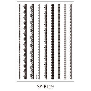 Nuevos cientos de estilos para elegir pegatina mágica tatuaje impermeable espalda encaje Sexy Henna tatuaje pegatina - Product Image 3