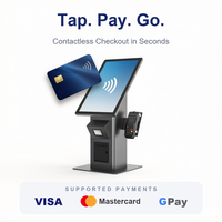 Tablette de paiement SoftPOS 21,5 pouces, écran tactile, paiement rapide par contact, terminal de commande, PC POS Android avec lecteur NFC frontal