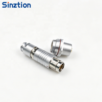 Connecteur Push-Pull Compatible F102 |   Connecteur de câble droit étanche IP68 à demi-coque pour localisation par clé, 2/3/4/5 broches