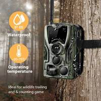 Caméra de chasse 4G 20MP avec contrôle MMS SMS, écran 2 pouces, caméra de suivi de la faune, 1080p, batterie au lithium HC-801LTE-LI