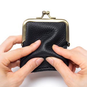 Ando Bag Genuine Cowhide Leather Coin <b>Purse</b> Women <b>Slim</b> Mini Kiss Lock Wallet Small Pouch - Product Image 4