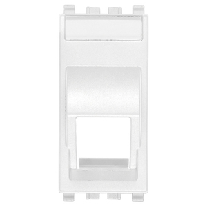 อะแดปเตอร์ RJ45 แบบมุมฉากสีขาว ความยาว 2.2 นิ้ว ความยาว 4.9 นิ้ว ความสูง 2.6 นิ้ว สำหรับการเดินสายเครือข่าย - Product Image 1
