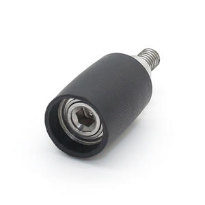 Ensemble de poulie en nylon PA66 résistant à l'usure avec roulements Roue motrice à rouleaux en caoutchouc antidérapant moleté - Product Image 3