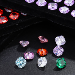เพชรซิร์คอนทรงสี่เหลี่ยมสีสันสดใสแบบรังนก  หลังแบน สำหรับงาน DIY  อุปกรณ์ตกแต่งเครื่องประดับ บรรจุ 6 ช่อง  แหล่งผลิตอี้หวู่ - Product Image 4