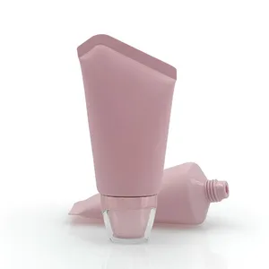 High Quality Custom Logo Pink 50Ml Empty Screw Cap Face Wash Body Cream Hair Conditioner Squeeze Plastic Packaging Soft Tube