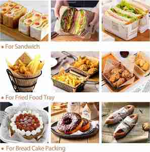 Dechopak Recyclable Wrapping Paper for Sandwich Burger Bread Cake <b>Packing</b> Food Grade Grease Proof Baking Paper - Product Image 6