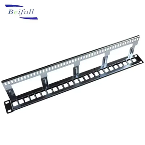 Rj45 <span class=keywords><strong>1U</strong></span> 19 "port vierge Cat6 du tableau de connexions de réseau 24 avec le gestionnaire de câble - Product Image 1