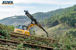 Grúa Telescópica XUVOL para Troncos Forestales con Mini Garra para Troncos, Maquinaria Forestal de 25M para Excavadora de 12T-15T, Garra Giratoria - Product Image 2